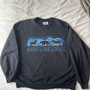 Vintage Black Banff Lake Louise Men’s Sweater